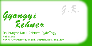 gyongyi rehner business card